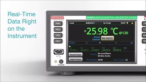 Keithley DAQ6510 Data Acquisition & Logging Multimeter Overview