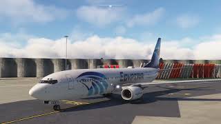 Gatwick TO Edinburgh Vatsim fly with EgyptAir محاكي الطيران فاتسيم يطير مع مصر للطيران Captain B