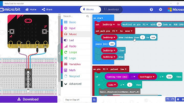 microbit motion activated leds