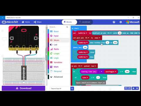 microbit motion activated leds