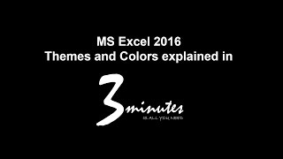 Themes and Colors - Excel 2016