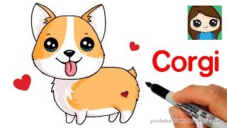 How to Draw a Corgi Easy | Cartoon Dog