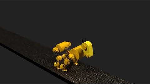 animated robot dog in blender my first animation