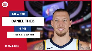 DANIEL THEIS 6 PTS, 4 REB, 1 AST, 2 BLK, 0 STL vs POR | 2023-2024 LAC | Player Full Highlights