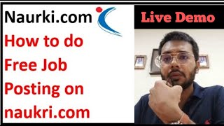 How to do Job Posting on Naukri.com | Live Demo