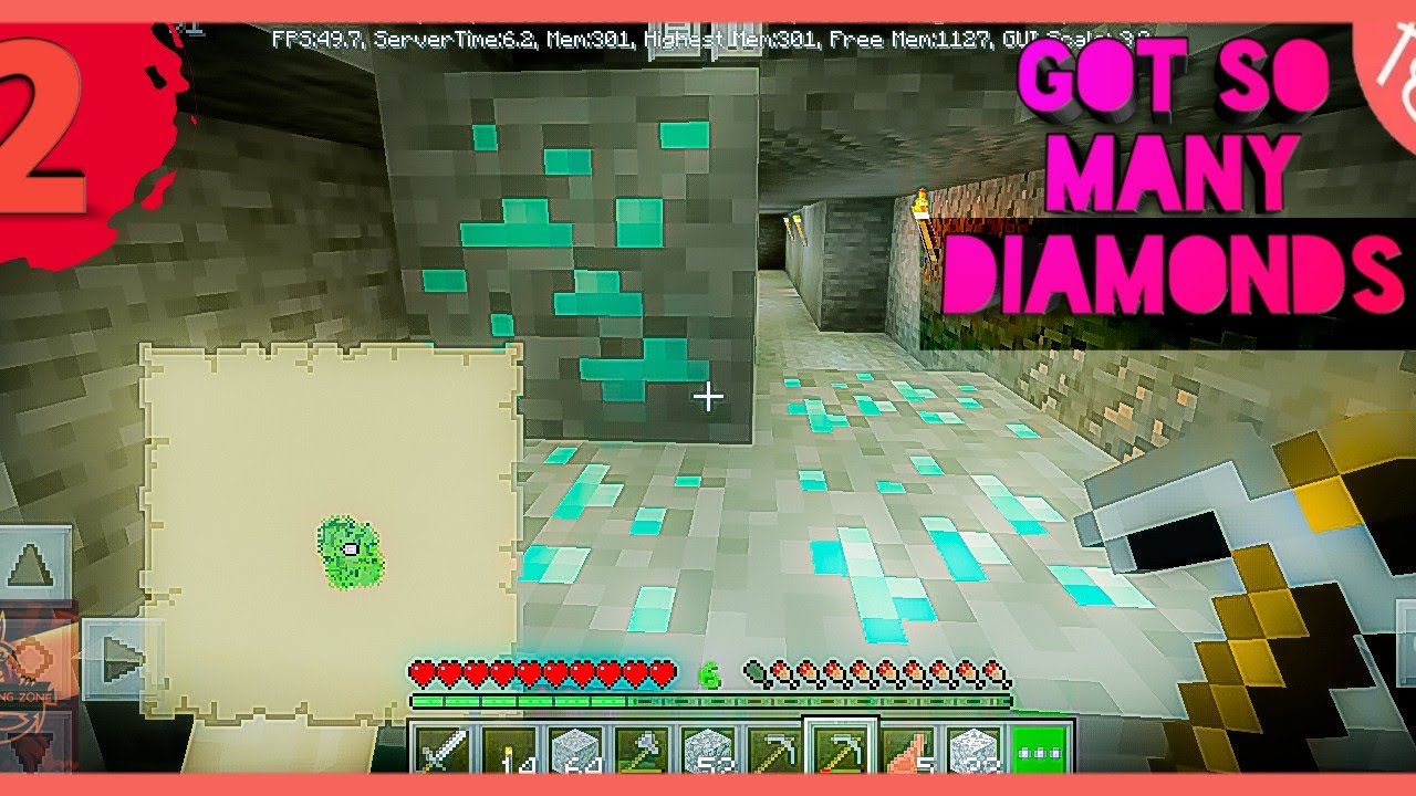Minecraft ep. 2 : mining diamonds and diamonds - YouTube