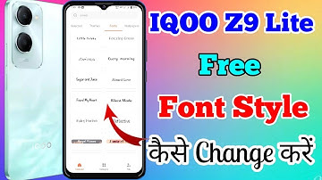 IQOO Z9 Lite 5g Free Font Style Change Kaise Kare // How To Free Font Style Change In IQOO Z9 Lite