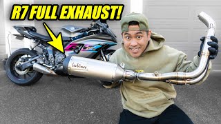 MAKING THE YAMAHA R7 FASTER WITH A FULL EXHAUST | ADOBO MOTO S1 E22