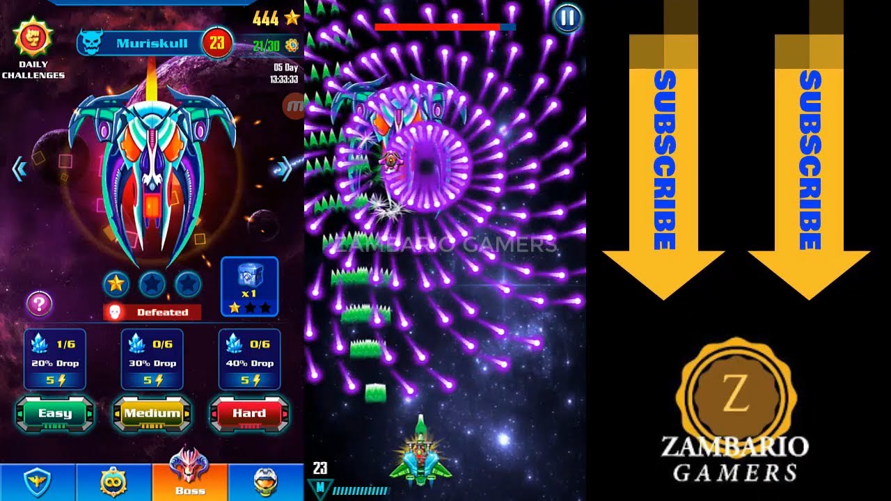 Galaxy Attck: Alien Shooter | Muriskull Boss 23 | Boss Mode | Android/Ios | Zambario Gamers