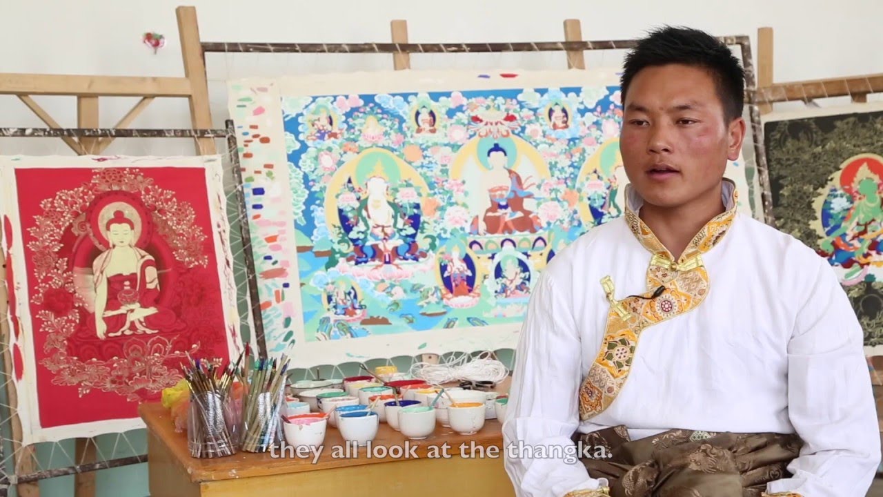 Tibetan Buddhist Thangka Paintings Documentary - Tibetan Thangka Painting