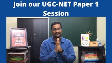 UGC-NET Paper 1 Class | Join Us | Prof. C. Arun Kumar