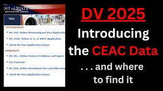 DV 2025: Introducing the CEAC DATA