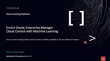 Enrich Oracle Enterprise Manager Cloud Control with Machine Learning