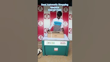 Semi Automatic Strapping Machine 9361877345 #interopactec #strappingmachine #industrialmachine #box