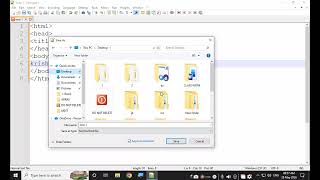 Basic HTML web page using notepad++