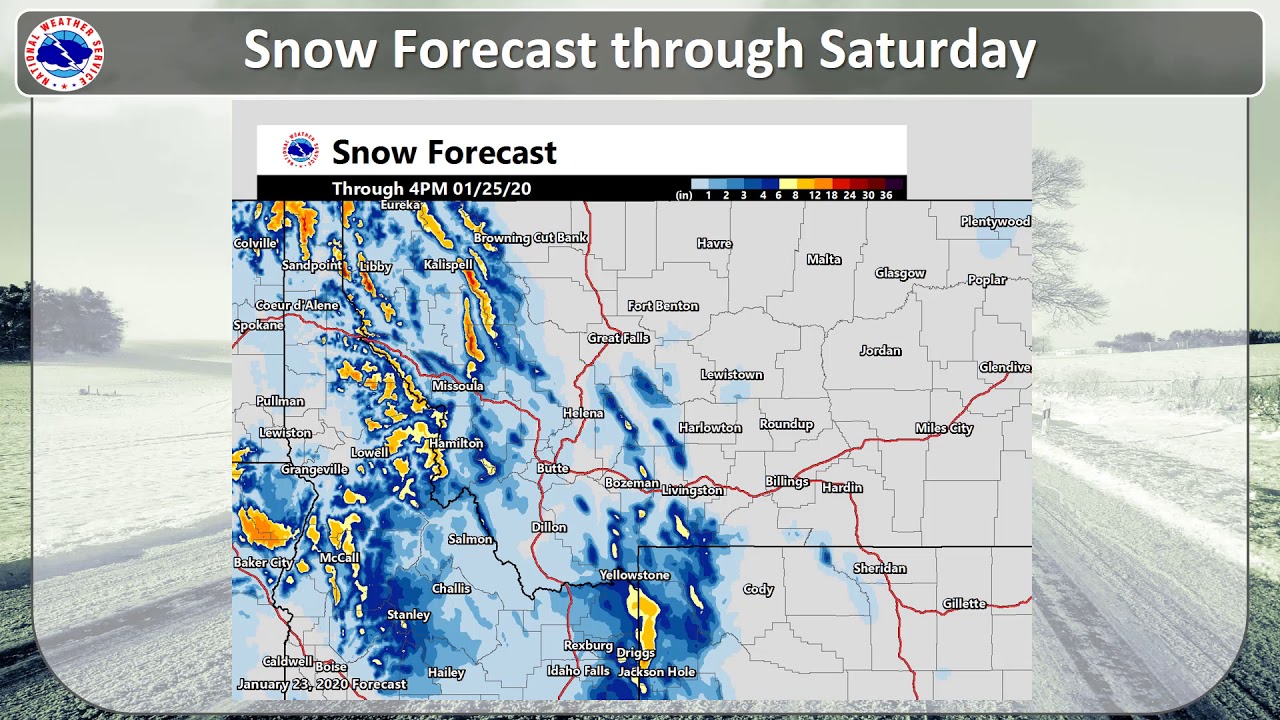 NWS Great Falls Thursday Weather Briefing January 23 2020 YouTube