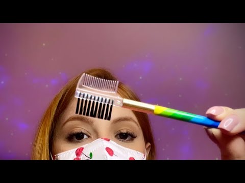 ASMR- VOU FAZER SUA SOBRANCELHA DE VERDADE (com sons realistas)