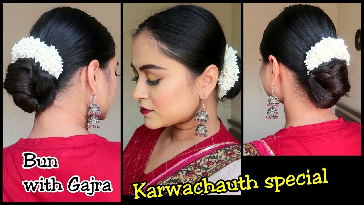 हयर सटइल म चज कर य 8 Bun  lovelybunhairstylesforkarvachauth   Nari Punjab Kesari