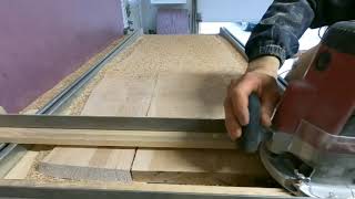 Flattening boards with a router sled