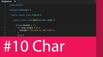 #10 C# TUTORIAL - DATATYPES THE CHAR DATATYPE