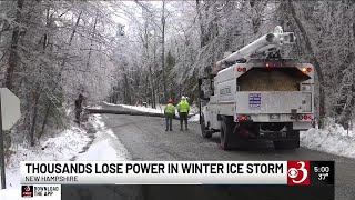 Ice storm leaves thousands without power in Vermont, New Hampshire