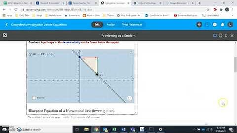 Getting started on Geogebra Investigation Linear Equations