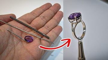 "Creating a Stunning Silver and Amethyst Ring: A Jewelry Maker