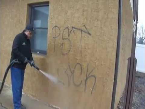 Removing Spray Paint with Goo Gone Graffiti Remover 