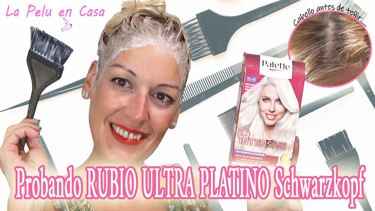 👀Cómo queda el TINTE RUBIO ULTRA PLATINO PALETTE SCHWARZKOPF | Probando Productos para el cabello