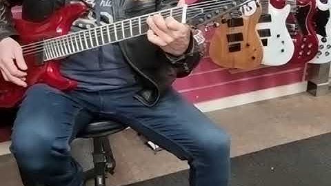 Haze 7-String Fanned Fret Built-in Preamp HAX Electric Guitar - Red 7QFFTRD