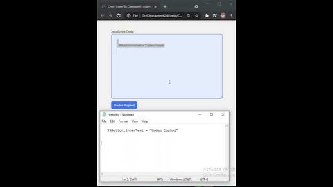 Copy Code To Clipboard JavaScript