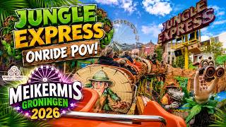 Jungle Express - Arjaans (Onride POV) Meikermis Groningen 2026 – Kirmes Achterbahn FunFair Coaster