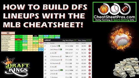 MLB DFS Lineup Building Process - Tutorial