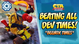 BEATING ALL THE DEVELOPER TIMES! | Crash Team Racing Nitro Fueled (CTRNF)