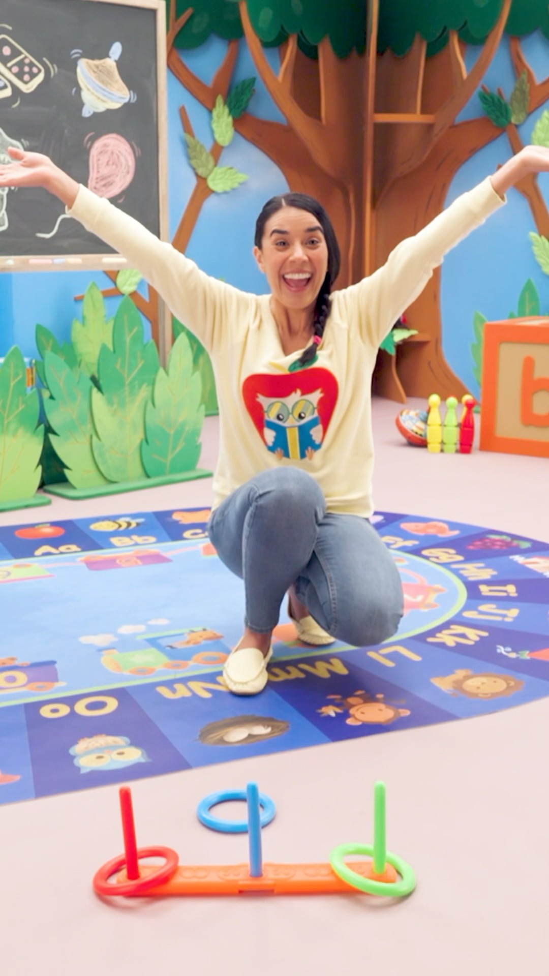 Can Ms. Appleberry Find all the Rings?! Rainbow Game with @CoComelonClassroom  #cocomelon #shorts