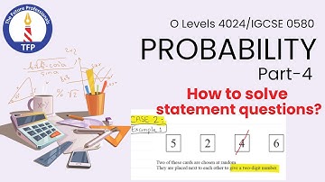 Mathematics - Probability (Part 4) | O Level 4024 | IGCSE 0580 | Class 10th | Class 9th | BA/BCom/BS