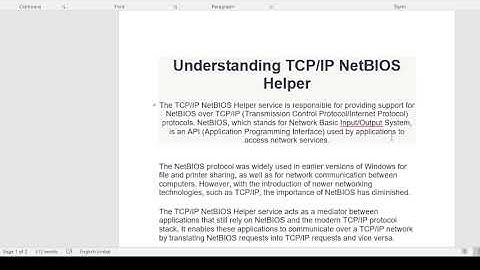 TCP/IP Netbios Helper service helps make things work when you don’t use Netbios on your network and