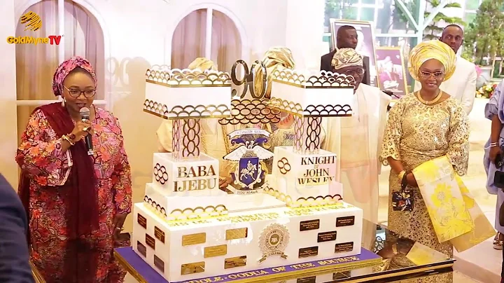 MULTI MILLION NAIRA 90TH BIRTHDAY GIGANTIC CAKE OF BABA IJEBU, ADEBUTU KESINGTON