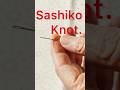 How to make a sashiko knot #sashikotutorial #sashikostitching