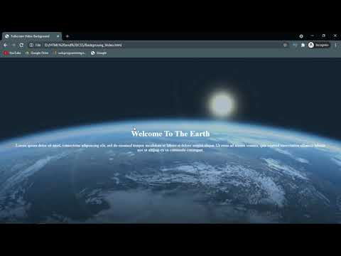 Fullscreen Video Background With HTML And CSS