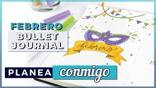 ✧ Bullet Journal Febrero - 📓 Mardi Gras/Carnaval ✧ by Planner Dudette 449 views 5 years ago 6 minutes, 5 seconds