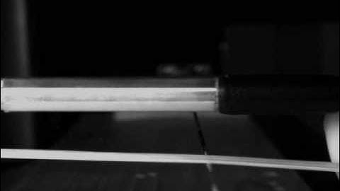 Bowed string in slow motion