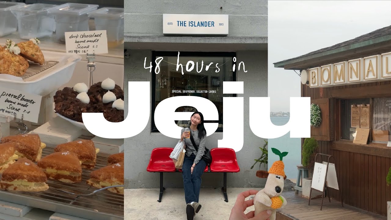 Vlog | 48 hours on Jeju Island 🍊 aesthetic cafés and souvenir shopping