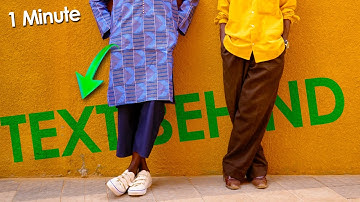 TEXT BEHIND - ( 1 Minute ) Photoshop Tutorial