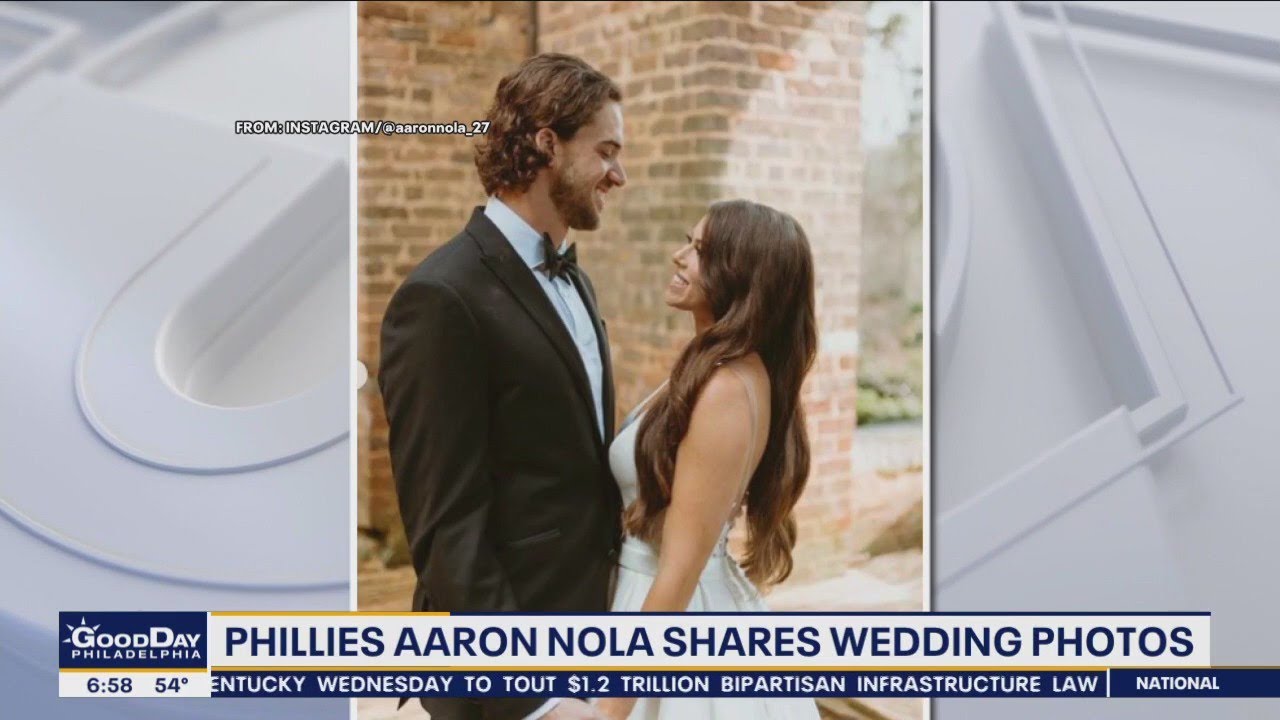 Phillies pitcher Aaron Nola marries high school sweetheart on New Year's  Eve 