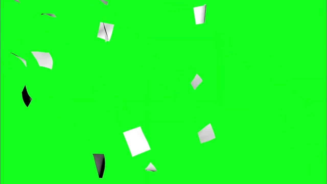 HD Green Screen Paper Falling Green Screen Flying Paper Romantic
