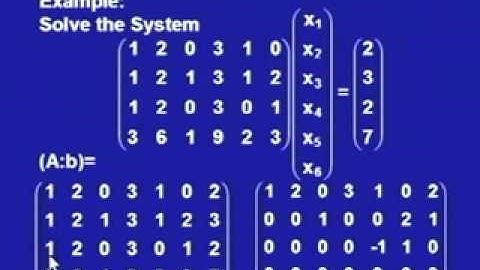 Solution of System of Linear Equation