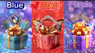 Choose your gift😍🤮😂 | 3 giftbox challenge| #chooseyourgift #pickone #3giftbox #blue #red #purple