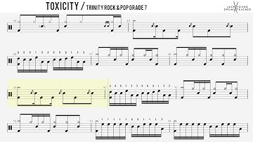 How to Play Toxicity  - Trinity Rock & Pop Drums Grade 7