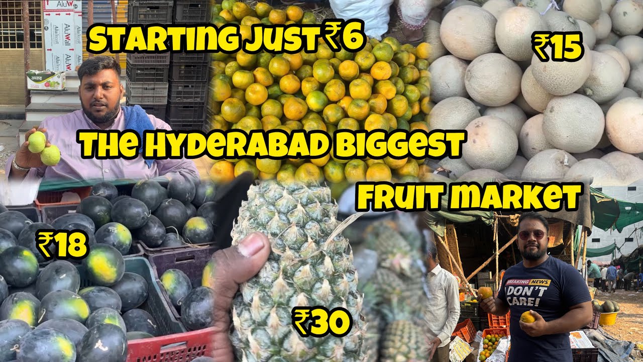 The Hyderabad biggest 🔥🔥fruit 🥭🥭market starting this ₹10🤫full informationRamzan special vlog👍🏻 part2